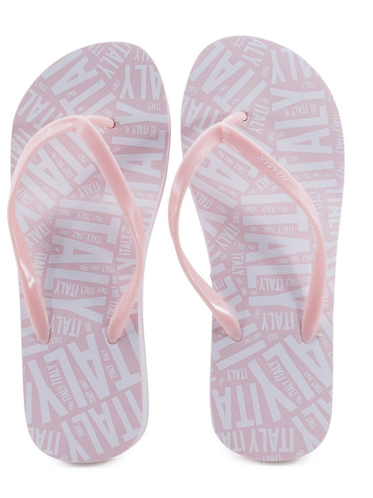 Love4shoes Women's Platform Flip Flops Pink