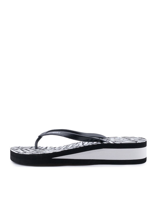 Women's Platform Flip Flops Black