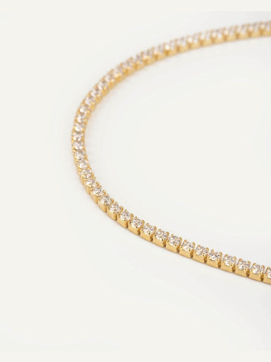 Bracelet made of Silver Gold Plated with Zircon