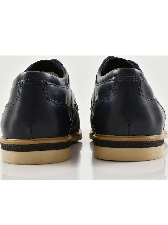 Men's Leather Casual Shoes Blue