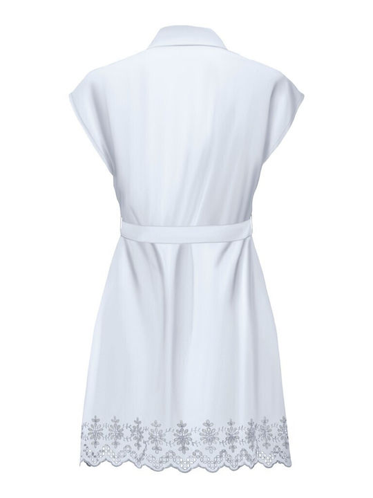 Only Sommer Mini Hemdkleid Kleid White