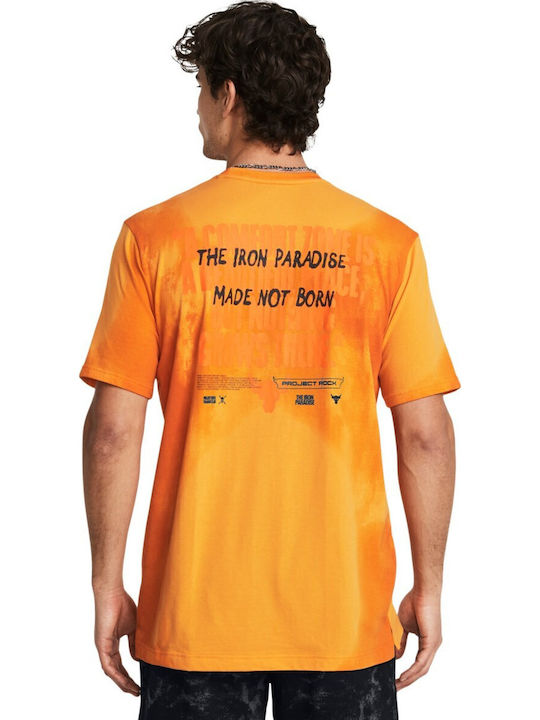 Under Armour Project Rock T-shirt Πορτοκαλι