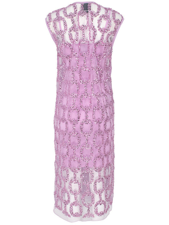 Valerie Midi Purple Strass Dress