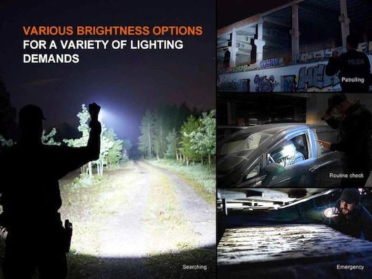 Dulotec Επαναφορτιζόμενος Φακός LED IP68 με Μέγιστη Φωτεινότητα 3200lm