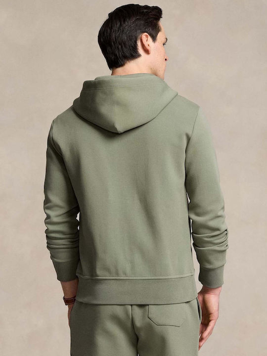 Ralph Lauren Men's Sweatshirt Jacket with Hood Green