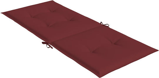 vidaXL Gartenstuhlkissen mit Rückenlehne Rote 2Stück 50x120cm
