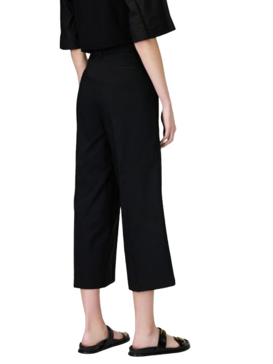 Sarah Lawrence Women's High-waisted Fabric Trousers Black