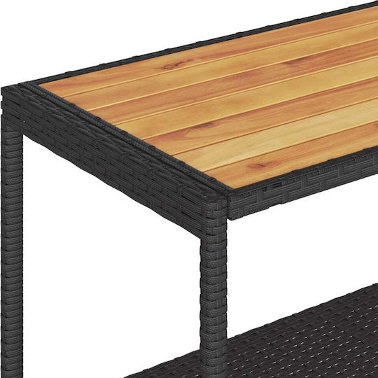 Masă Bar Exterior Neagră 101x40x100cm