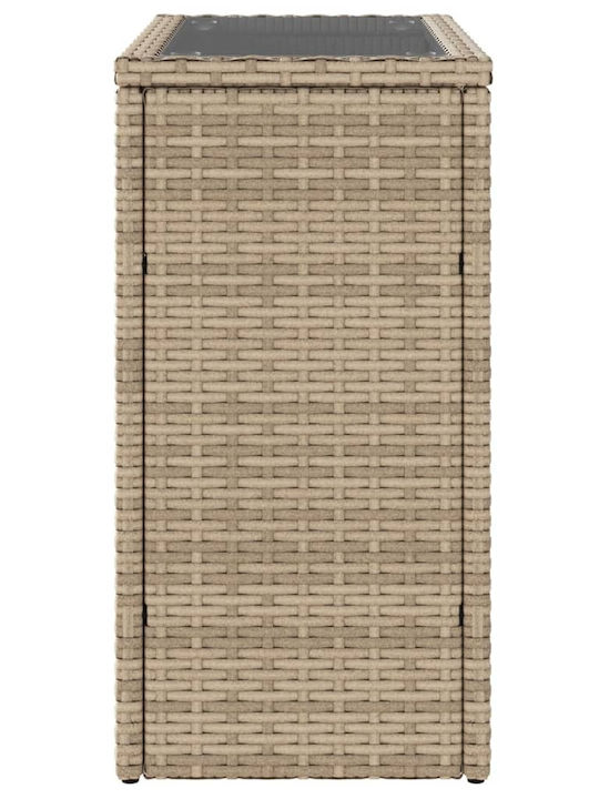 Tisch für kleine Außenbereiche Stabil Beige 58x27.5x55cm