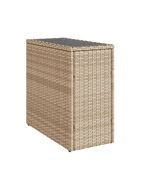 Tisch für kleine Außenbereiche Stabil Beige 58x27.5x55cm