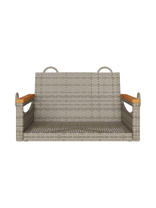 Rattan Swing Gray with 110kg Maximum Weight Capacity L63xW62xH40cm