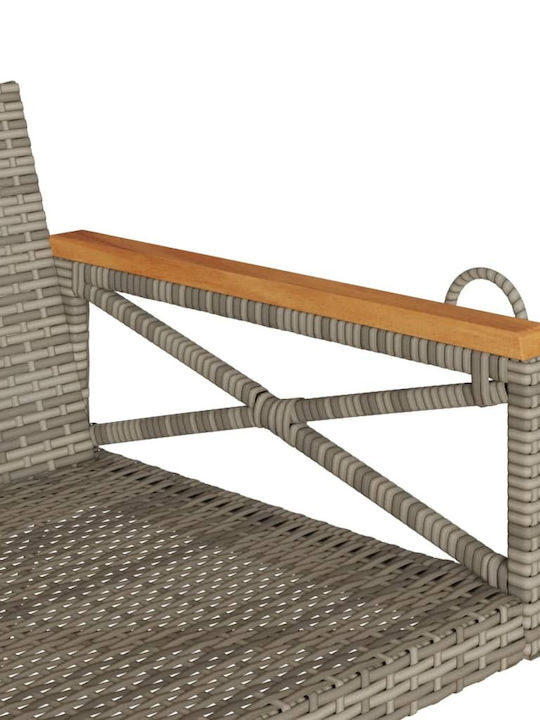 Rattan Swing Gray with 110kg Maximum Weight Capacity L63xW62xH40cm