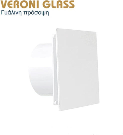Redled Wall Mounted Bathroom Ventilator 100mm White