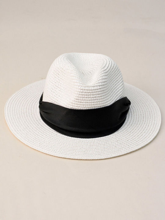 Potre Wicker Women's Hat White