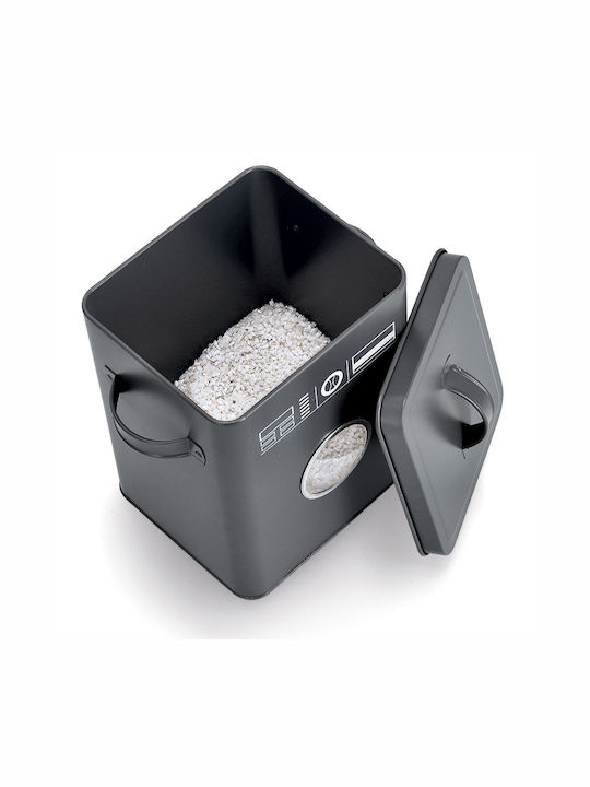 Zeller Metallic Storage Box with Lid Gray 18x15.5x23cm 1pcs