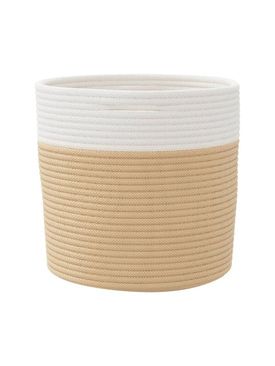 vidaXL Καλάθι Αποθήκευσης Υφασμάτινο Μπεζ 28x28x28cm 2τμχ
