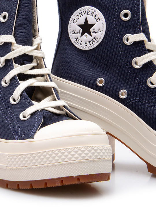 Chuck 70 De Luxe Heel Femei tip botine Albastru marin