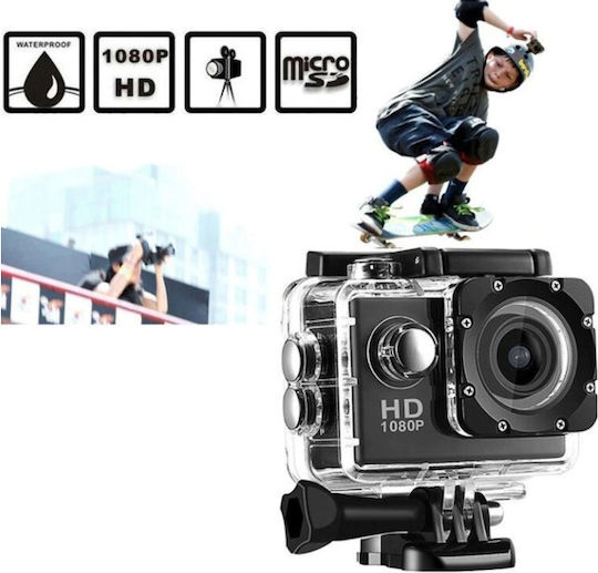 E045 Action Camera Full HD (1080p) Υποβρύχια (με Θήκη) Μαύρη
