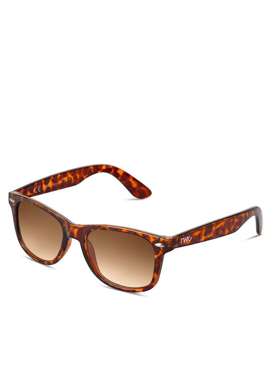 Twig Dirac Women's Sunglasses with Brown Tartaruga Plastic Frame and Brown Lens WAY14