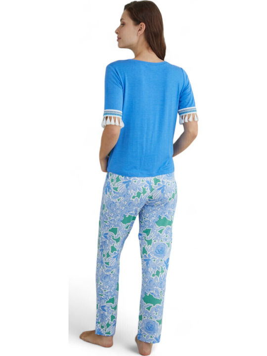 Summer Women's Pyjama Set Blue