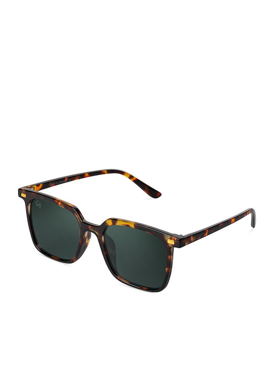 Twig Sunglasses Brown with Acetate Frame & Green Lens Twig Sunglasses Brown with Acetate Frame & Green Lens