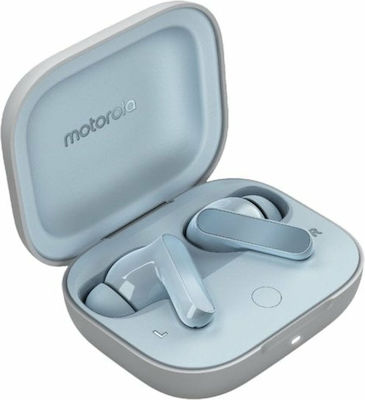 Motorola Moto Buds Bluetooth Handsfree Earphones with Sweat Resistance and Charging Case Glacier Blue