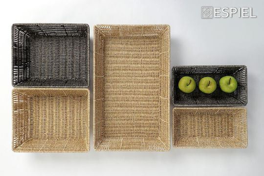 Espiel Διακοσμητικό Καλάθι Ψάθινο Γκρι 32.5x17.5x6.5εκ.