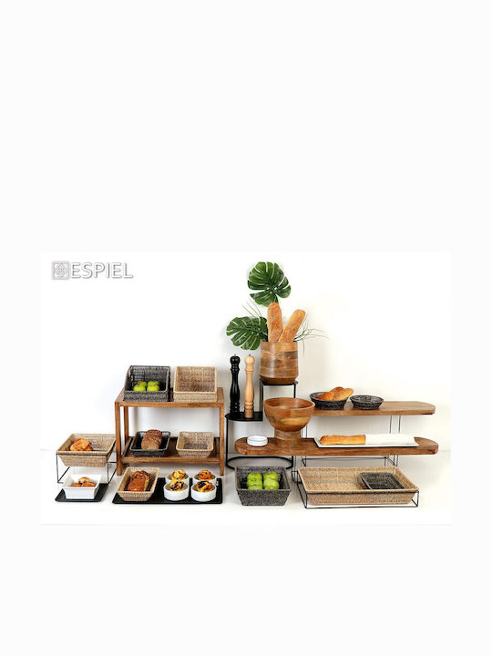 Espiel Decorative Basket Wicker Beige 19x16x13cm