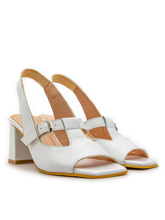 Nikola Rossi Leather Women's Sandals White