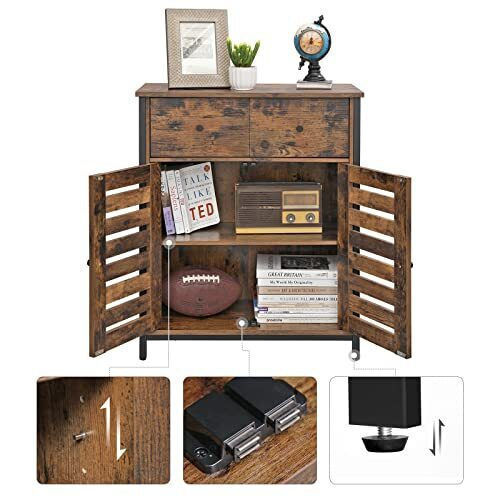 Songmics Cabinet de baie L70xA30xÎ80cm Maro