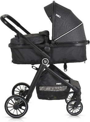 Moni Rio Adjustable 2 in 1 Baby Stroller Suitable for Newborn Black