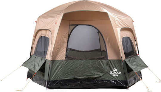 Bigfour Σκηνή Camping Μπεζ με Διπλό Πανί 3 Εποχών για 4 Άτομα 320x260x190εκ.