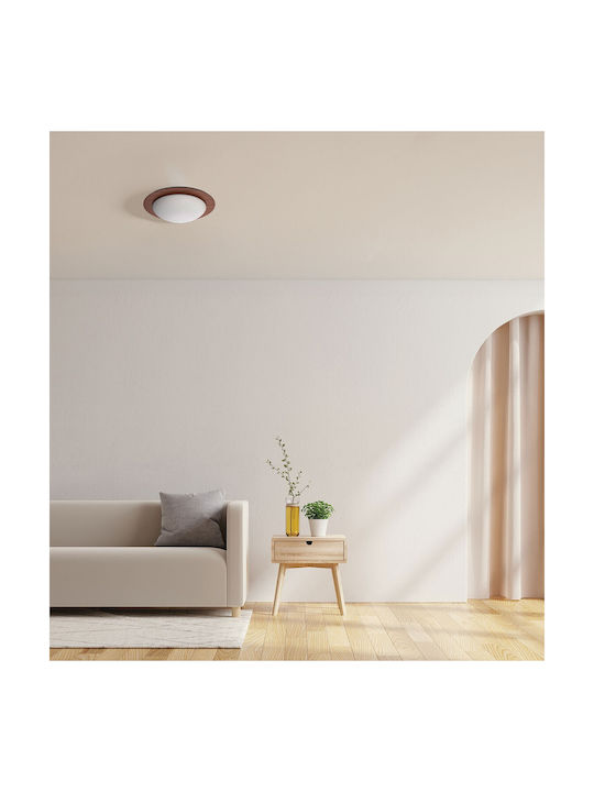 VK Lighting Πλαφονιέρα Οροφής Μπεζ με Ενσωματωμένο LED