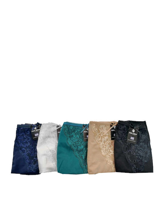 Damen Slip mit Spitze Black