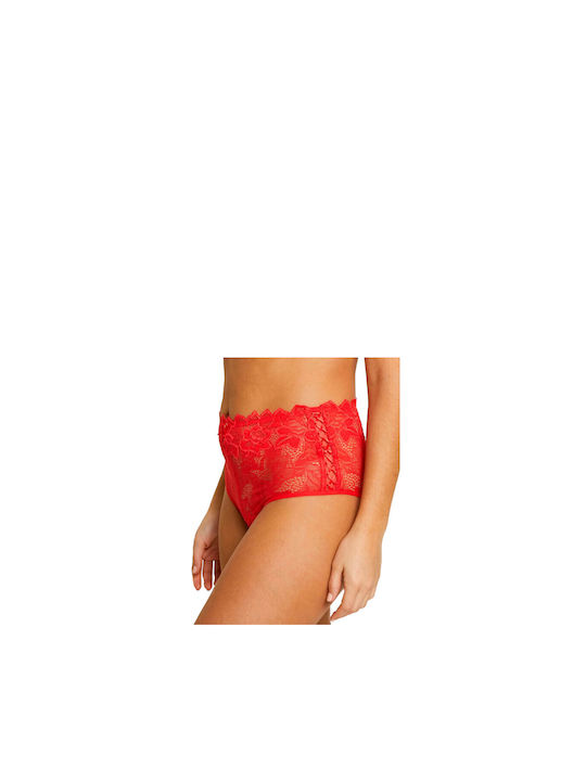 Sans Complexe Hochtailliert Damen Slip Rot