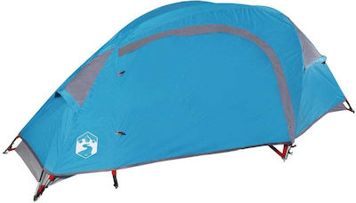 vidaXL Cort Camping Albastră cu Dublu Strat pentru 1 Persoană 230x140x83cm