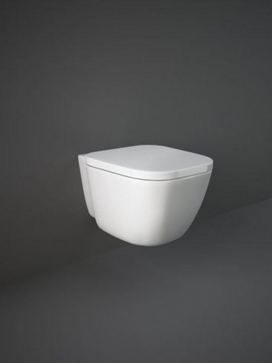 Rak Ceramics Λεκάνη Κρεμαστή Rimless με Καζανάκι με Κάλυμμα Duroplast Soft Close Λευκή