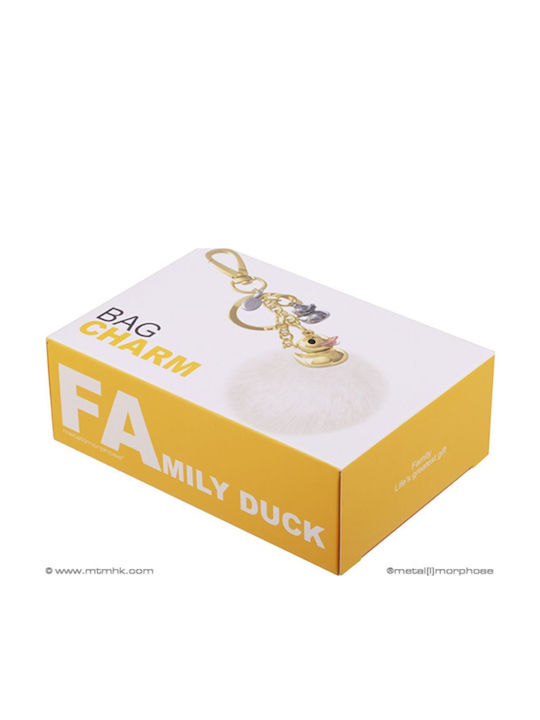 Metalmorphose Διακοσμητικό Τσάντας Bag Charm Pompom Duck Family