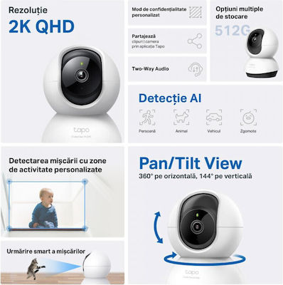 TP-LINK Tapo C220 v1 IP Cameră de Supraveghere Wi-Fi 4MP Full HD+ cu Comunicație Bidirecțională