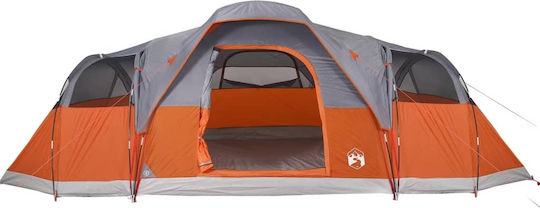 vidaXL Σκηνή Camping Τούνελ Πορτοκαλί για 11 Άτομα 560x292x190εκ.