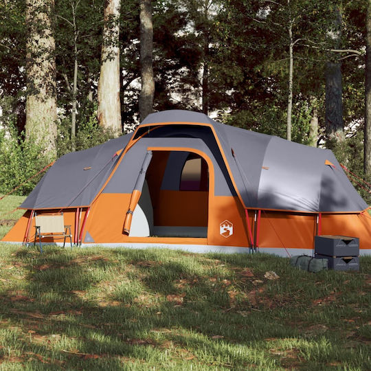 vidaXL Σκηνή Camping Τούνελ Πορτοκαλί για 11 Άτομα 560x292x190εκ.