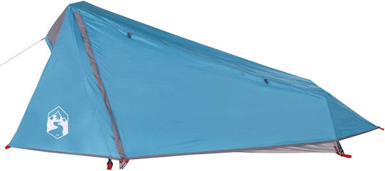vidaXL Camping Tent Tunnel Blue with Double Cloth for 1 Person 210x100x94cm