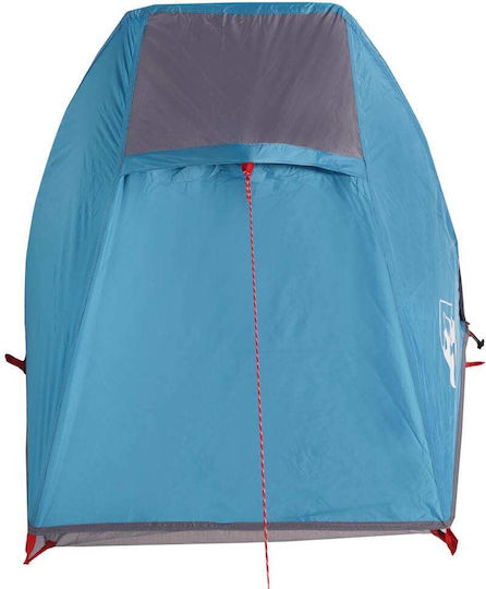 vidaXL Camping Tent Tunnel Blue with Double Cloth for 1 Person 210x100x94cm