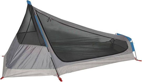 vidaXL Camping Tent Tunnel Blue with Double Cloth for 1 Person 210x100x94cm