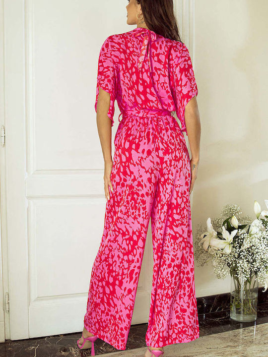 Amely Λεοπάρ Women's One-piece Suit Fuchsia