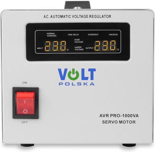 Volt Polska AVR-PRO-1000VA Compact Σταθεροποιητής Τάσης Servo 1000VA