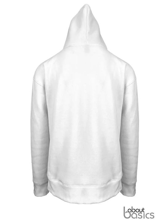About Basics Ανδρικό Διαφημιστικό Φούτερ Μακρυμάνικο White