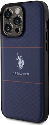 U.S. Polo Assn. Pattern Back Cover Silicone Navy Blue (iPhone 15 Pro Max)