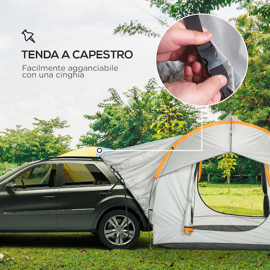 Outsunny Σκηνή Camping Αυτοκινήτου Γκρι 3 Εποχών για 5 Άτομα 239x210x210εκ.