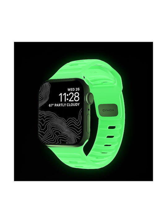Nomad Sport Strap Special Edition V2 Lsr Waterproof Silicone M L Apple Watch 9 8 7 41mm 6 Se 5 4 40mm 3 2 1 38mm Glow 2.0 Nm01579485